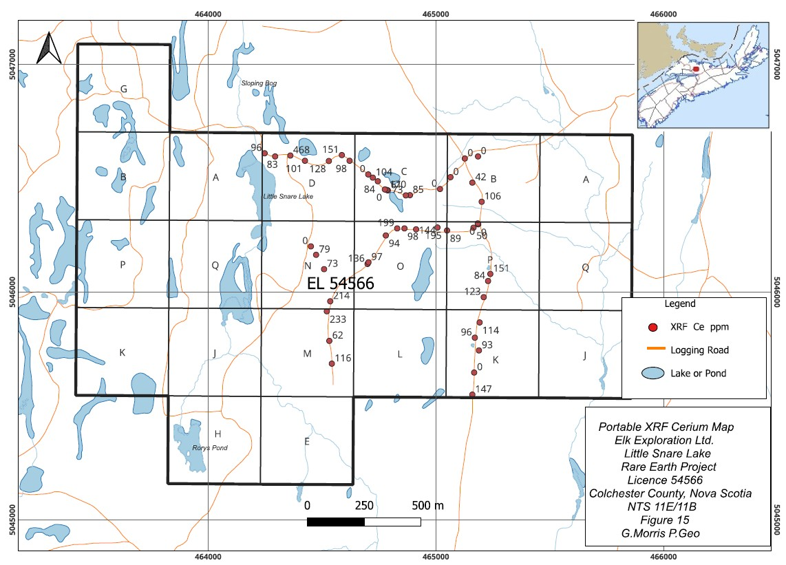 Zirconium plot from the 2023 XRF survey.